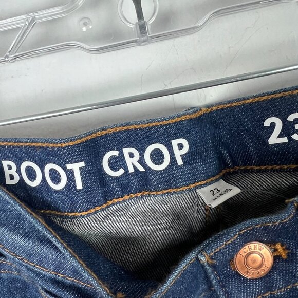 NWT J. Crew 9" Billie Mid-Rise Demi-Boot Crop Jean Lantern Wash Raw Hem Size 23 - Picture 6 of 11